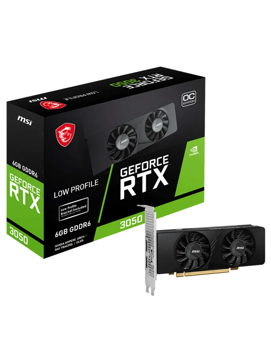Видеокарта RTX 3050 6 ГБ RTL (RTX 3050 LP E 6G OC)