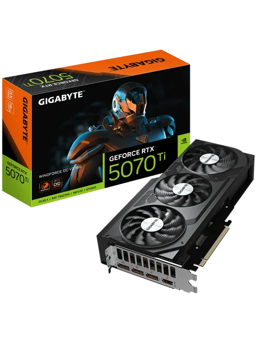 Видеокарта RTX 5070 Ti 16 ГБ RTL (GV-N507TWF3OCV2-16GD)